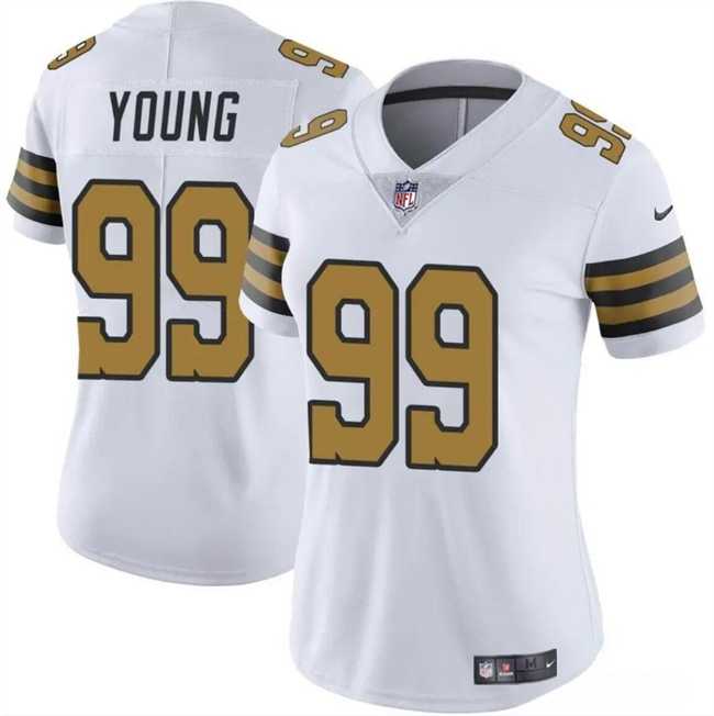 Women's New Orleans Saints #99 Chase Young White Color Rush Vapor Stitched Game Jersey Dzhi,We sell and wholesale Women's New Orleans Saints #99 Chase Young White Color Rush Vapor Stitched Game Jersey Dzhi on line form chian!